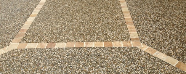 Rénovation d’une terrasse existante en béton désactivé à Saint Florent des bois en Vendée